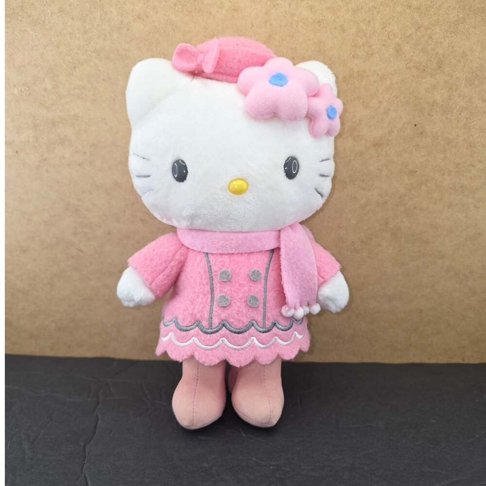 Sanrio Hello Kitty plush toy Kitty dressed in a pink winter coat 10"